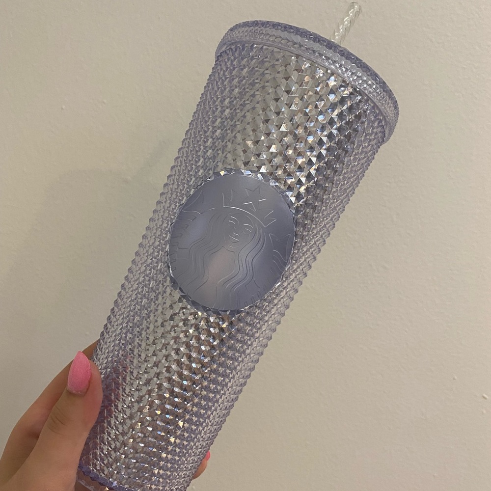 Silver Starbucks limited edition studded tumbler
